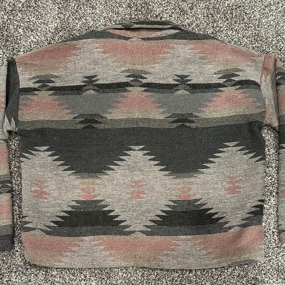 Tribal Pattern Button-Up Shacket - image 8